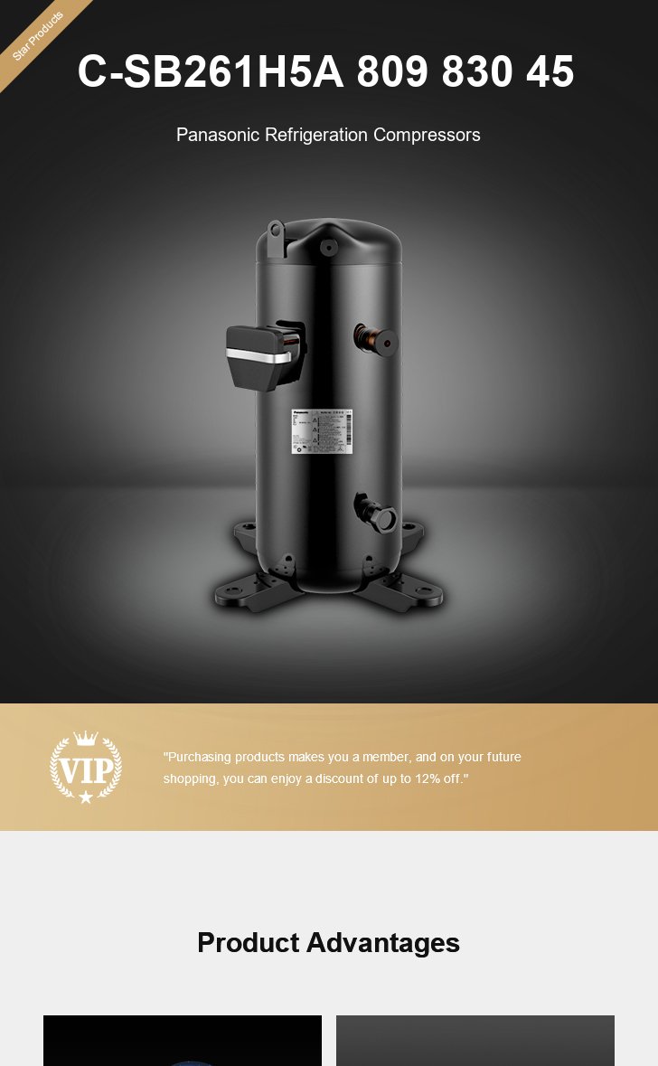 Panasonic Compressor C-SB261H5A 809 830 45, technical parameters pdf, structure diagram